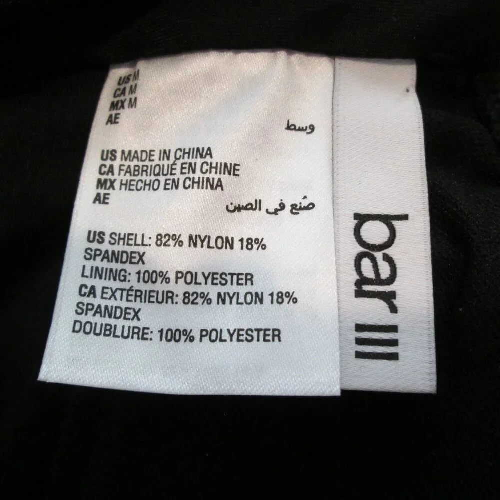 Bar III Women's Resort Solids Ring-Detail Tie-Back Bikini Top NWT Sz M - Picture 6 of 8